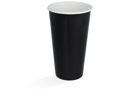 Milkshake cup Carton Large 560ml Ø90 mm 20oz Black FSC®Mix 