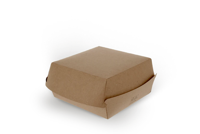 Menübox / Hamburger Tablett 200x88x200mm FSC®Mix kraft - 300 Stück