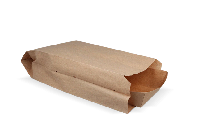 Snack-Tüten gelocht Papier - 1 Teich 140x80x320mm kraft 50gr - 1.200 Stück