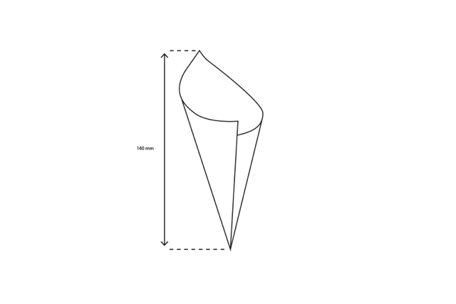 Spitztüten Papier 140mm 85gr weiß - 3100 Stück