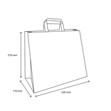 Papiertragetaschen 320x170x270mm weiß - 250 Stück