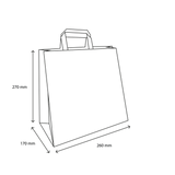 Papiertragetaschen 260x170x270mm weiß - 250 Stück