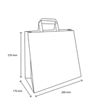 Papiertragetaschen 260x170x270mm weiß - 250 Stück