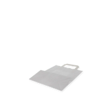 Papiertragetaschen 220x100x280mm weiß - 250 Stück