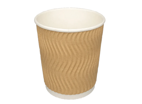 Coffee Cup 230cc 8oz Ø80 mm Ripple Kraft 