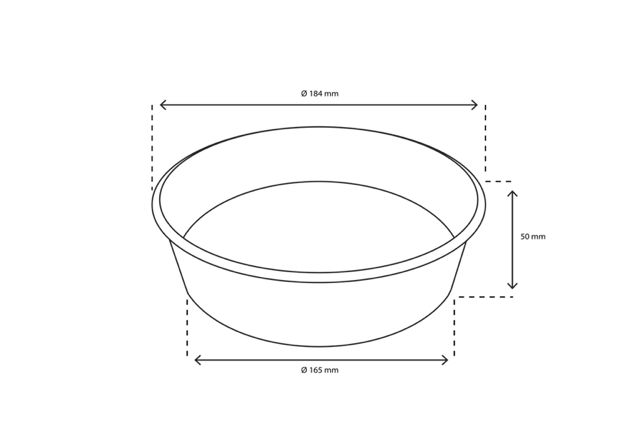 Salad Poke Schale 900ml 30oz Ø184x50mm weiß - 300 Stück