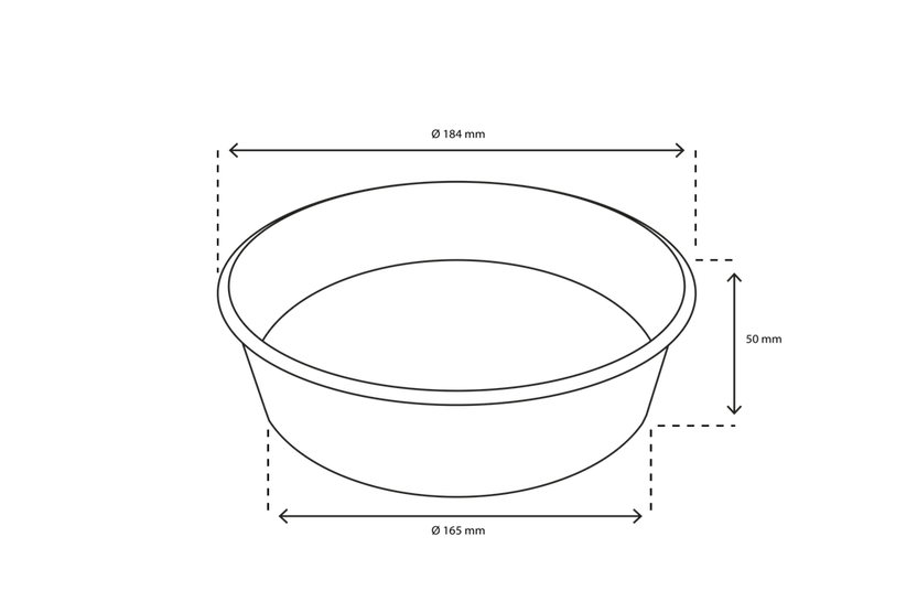 Salad Poke Schale 900ml 30oz Ø184x50mm kraft - 300 Stück