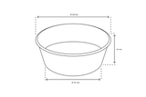 Salad Poke Schale 1300ml 40oz Ø184x67mm kraft - 300 Stück