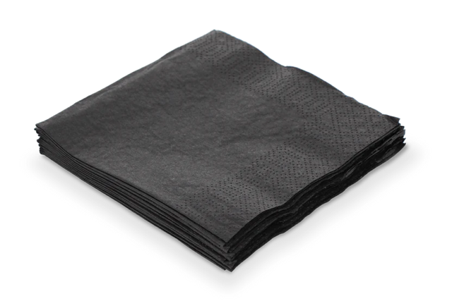 Napkin 2 ply Paper 1/4 Fold 400x400 mm Black 