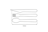 Besteckset aus Holz 4/1 Messer + Gabel + spoon + Serviette FSC - 250 Stück