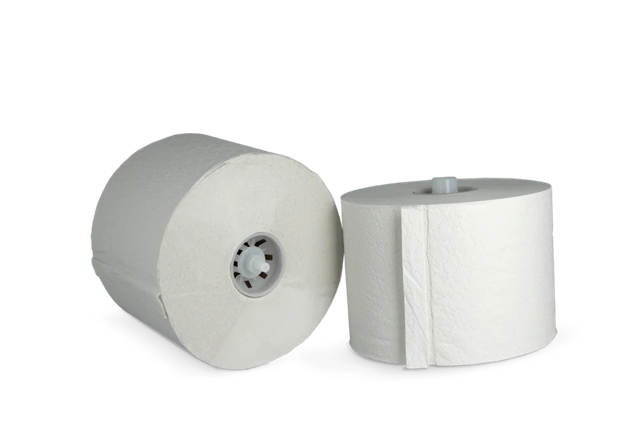 Toilet paper with Cap 2 ply White T4 