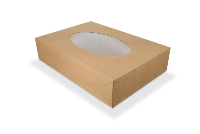 Catering boxes kraft 360x250x80 mm with Window 