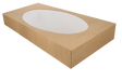 Catering boxes kraft 560x380x80 mm with oval window 
