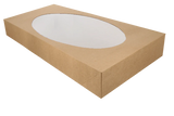 Catering boxes kraft 560x380x80 mm with oval window 