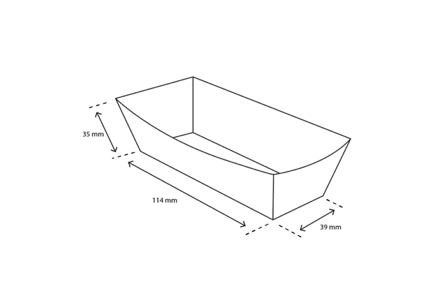 Snackschalen A5 39x35x114mm kraft/weiß - 400 Stück