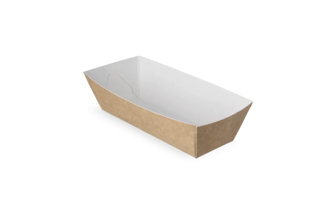 Croquette trays A5 39x35x114 mm kraft/White 