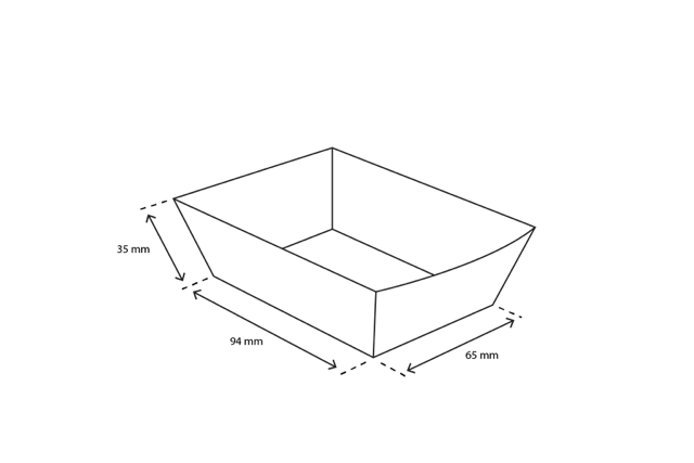 Pommesschalen A7 kraft/weiß - 400 Stück
