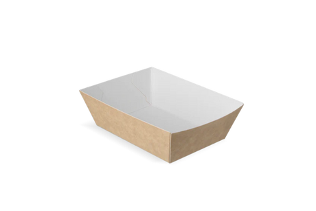 Fries trays A7 kraft/White 