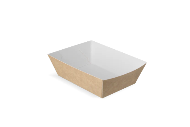 Fries trays A7 kraft/White 