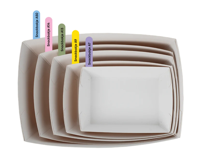 Pommesschalen A9 kraft/weiß - 400 Stück