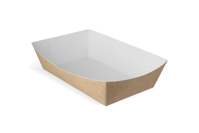 Fries trays A14 kraft/White 