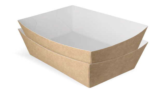 Pommesschalen A50 kraft/weiß - 400 Stück