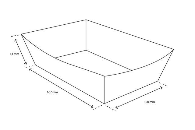 Pommesschalen A50 kraft/weiß - 400 Stück