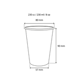 Kaffeetasse Karton 230cc 8oz Ø80mm gestreift - 1.000 Stück