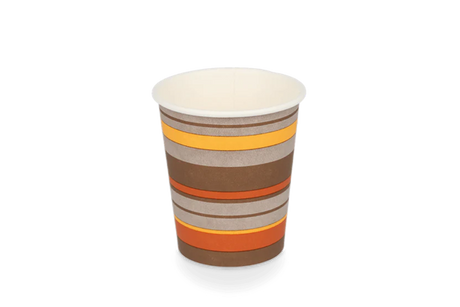 Coffee Cup Carton 230cc 8oz Ø80 mm striped 
