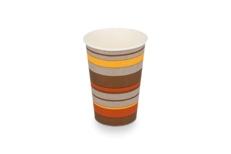 Coffee Cup Carton 180cc 7.5oz Ø70 mm striped 