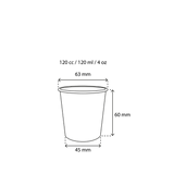 Kaffeetasse Karton 120cc 4oz Ø63mm gestreift - 1.000 Stück