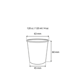 Kaffeetasse Karton 120cc 4oz Ø63mm gestreift - 1.000 Stück