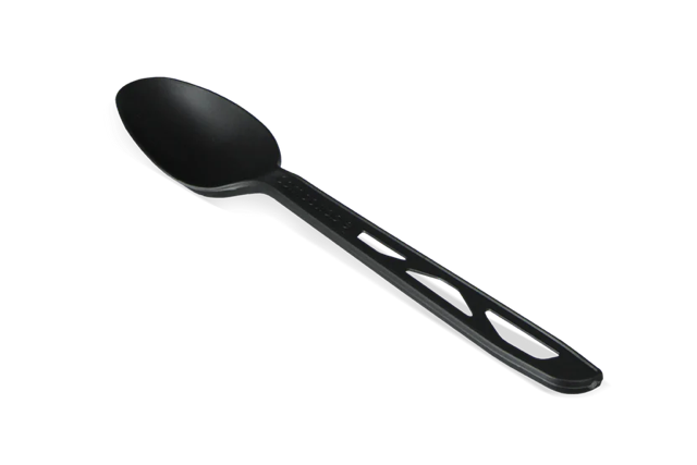 Reusable black spoon 160 mm CPLA 