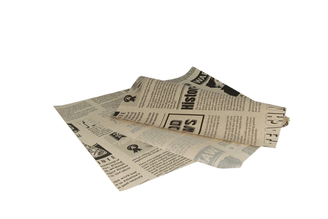 Hamburger Einwickelpapier fettfrei 330x300mm FSC®Mix Zeitung braun - 2.000 Stück