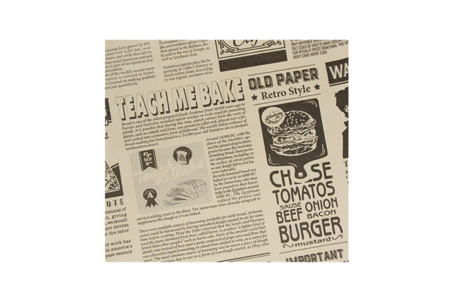 Hamburger Einwickelpapier fettfrei 330x300mm FSC®Mix Zeitung braun - 2.000 Stück