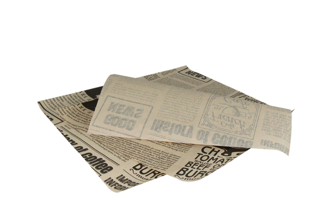 Hamburger Einwickelpapier fettfrei 330x380mm FSC®Mix Zeitung braun - 2.000 Stück
