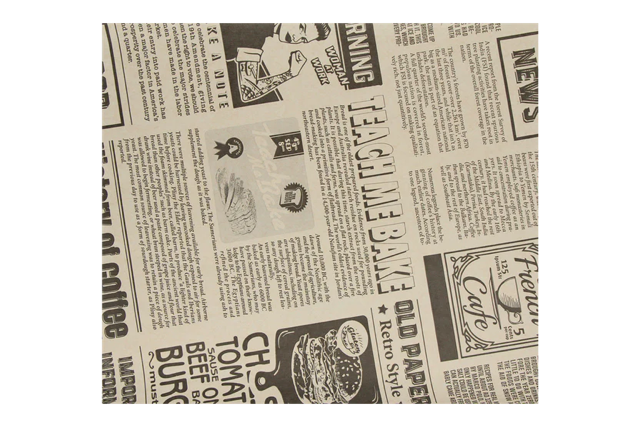 Hamburger Einwickelpapier fettfrei 330x380mm FSC®Mix Zeitung braun - 2.000 Stück