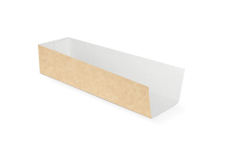 Hotdog tray 70x50x230 mm kraft/White 