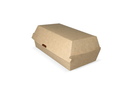 Hotdog box 200x100x80 mm kraft/White 