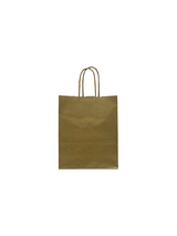 Papiertragetaschen Gold 180+80x220mm - 50 Stk