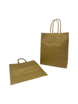 Papiertragetaschen Gold 180+80x220mm - 50 Stk