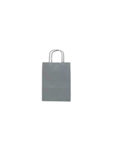 Papiertragetaschen Silber 180+80x220mm - 50 Stk