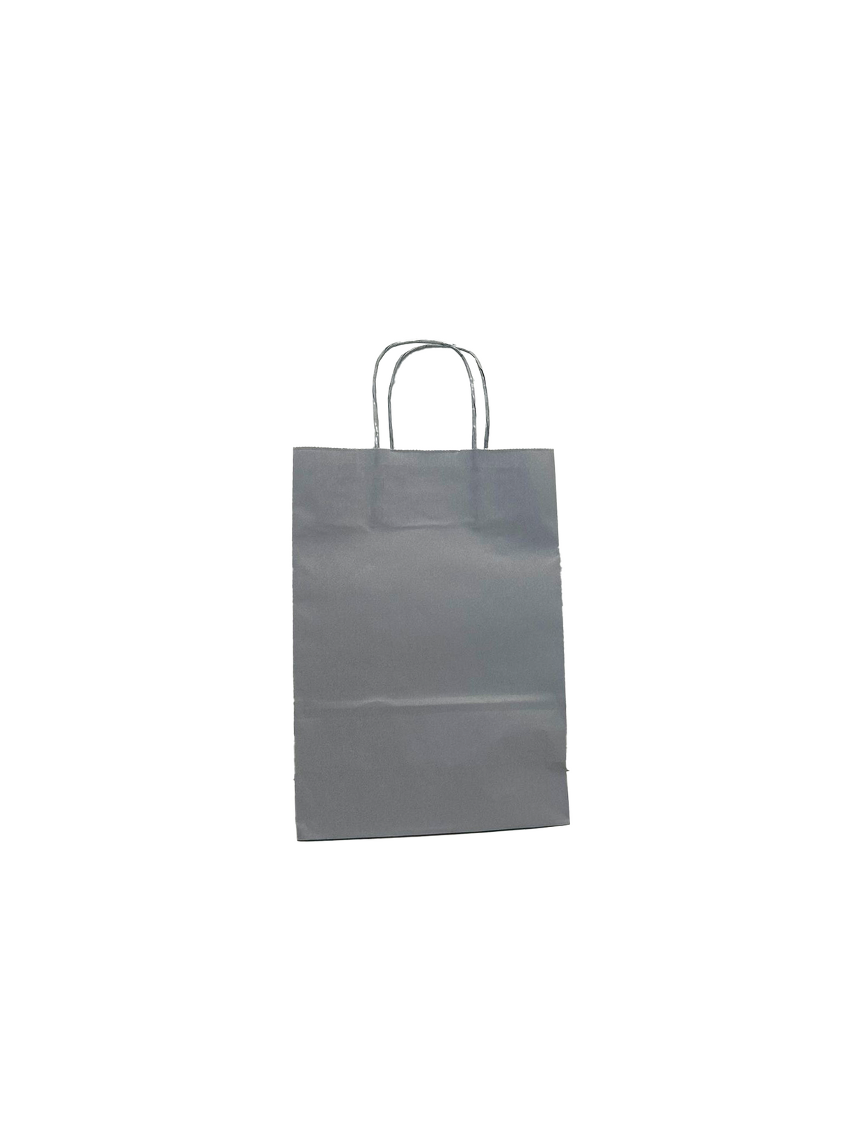 Papiertragetaschen Silber 220+100x310mm - 50 Stk