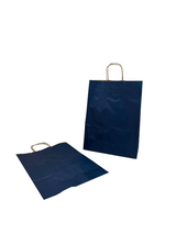 Papiertragetaschen Dunkel Blue 260+120x350mm - 50 Stk