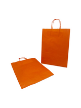Papiertragetaschen Orange 260+120x350mm - 50 Stk