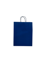 Papiertragetaschen Dunkel Blue 320+120x410mm - 50 Stk