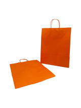 Papiertragetaschen Orange 320+120x410mm - 50 Stk