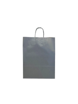 Papiertragetaschen Silber 320+120x410mm - 50 Stk