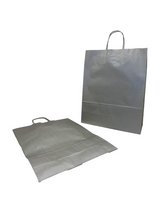 Papiertragetaschen Silber 320+120x410mm - 50 Stk