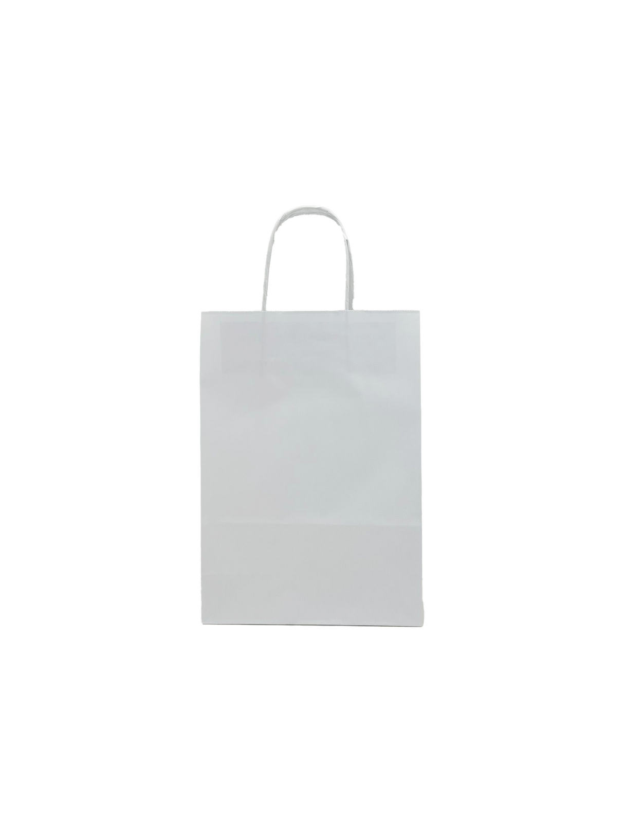 Papiertragetaschen Weiß 220x100x310mm - 50 Stk
